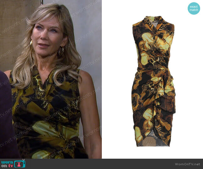 Fuzzi Print Midi Dress worn by Kristen DiMera (Stacy Haiduk) on Days of our Lives