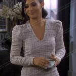 Gabi’s plaid puff sleeve mini dress on Days of our Lives