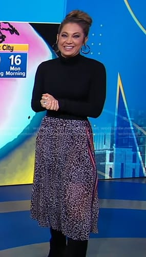 Ginger’s leopard print skirt on Good Morning America