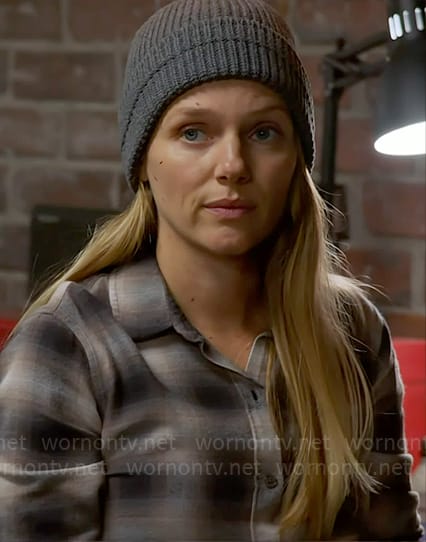 Hailey’s plaid shirt on Chicago PD