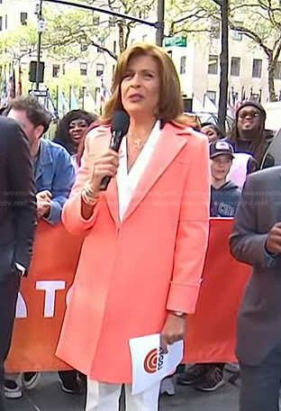 Hoda’s orange coat on Today