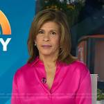 Hoda’s pink satin shirt on Today