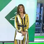 Hoda’s yellow striped shirtdress on Today