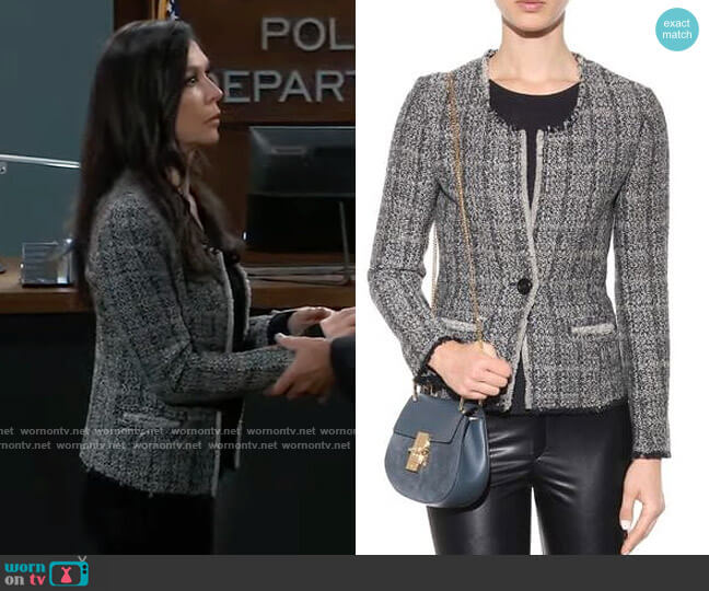 Etoile Isabel Marant Keatley Jacket worn by Anna Devane (Finola Hughes) on General Hospital