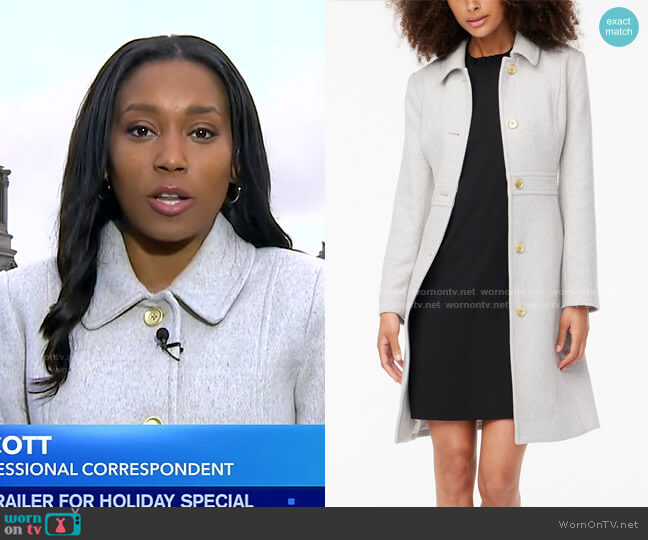 J. Crew Wool-Blend Lady Coat worn by Rachel Scott on Good Morning America