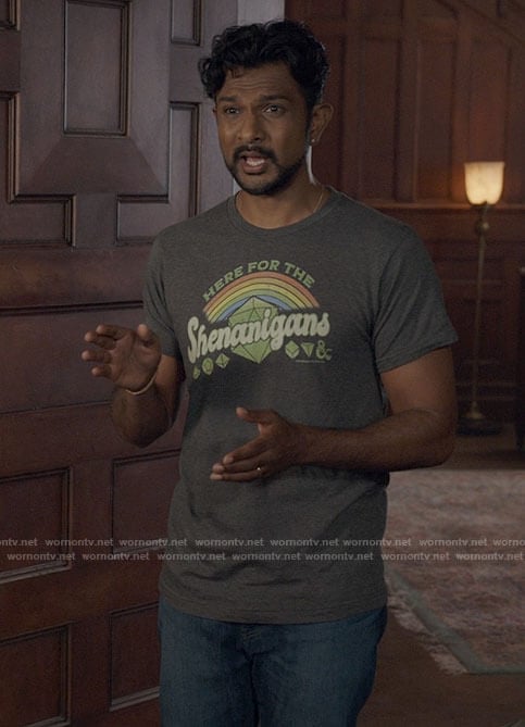 Jay’s D&D Here For The Shenanigans t-shirt on Ghosts