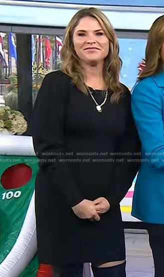 Jenna’s black long sleeve mini dress on Today