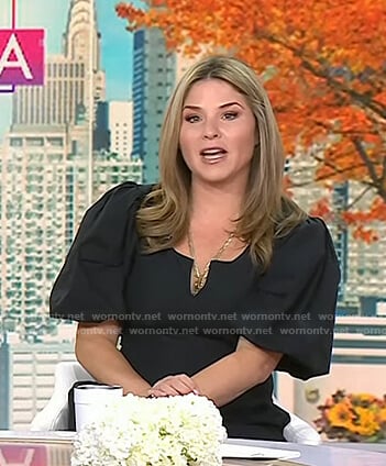 Jenna’s black puff sleeve dress on Today