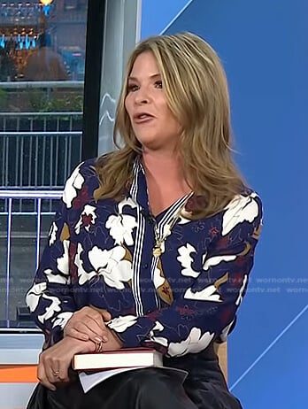 Jenna’s blue floral print blouse on Today