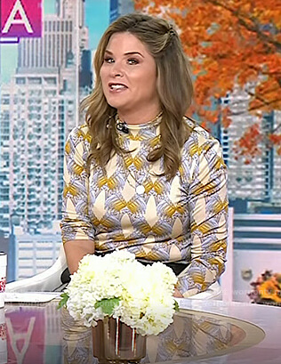 Jenna’s printed mock neck top on Today
