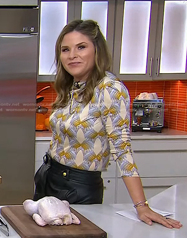 Jenna’s printed mock neck top on Today