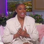 Jennifer’s white speckled blazer on The Jennifer Hudson Show