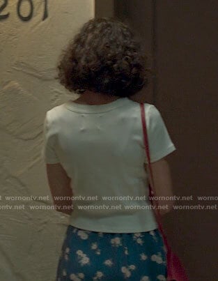 Jen’s blue floral mini skirt on She-Hulk Attorney at Law