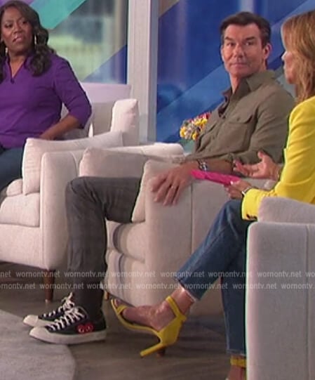 Jerry’s black heart sneakers on The Talk