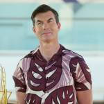 Jerry’s burgundy leaf print shirt on The Real Love Boat