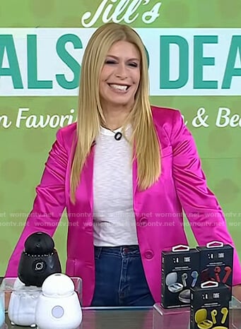 Jill’s pink satin blazer on Today