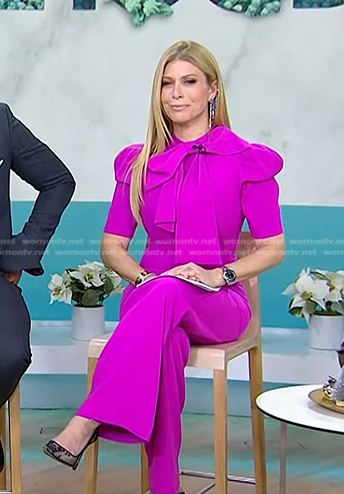 Jill’s pink tie neck jumpsuit on Today