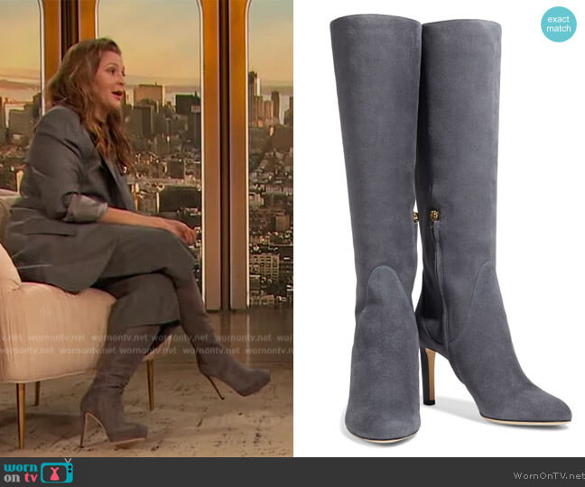 Tempe 85 suede knee boots worn by Drew Barrymore on The Drew Barrymore Show