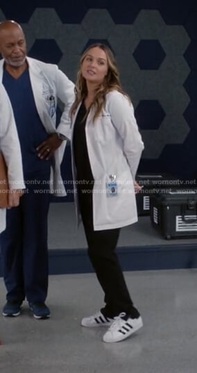 Jo’s white striped sneakers on Greys Anatomy