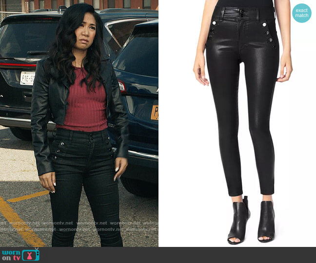 Joes Jeans Georgia Coated Jeans worn by Melody Bayani (Liza Lapira) on The Equalizer