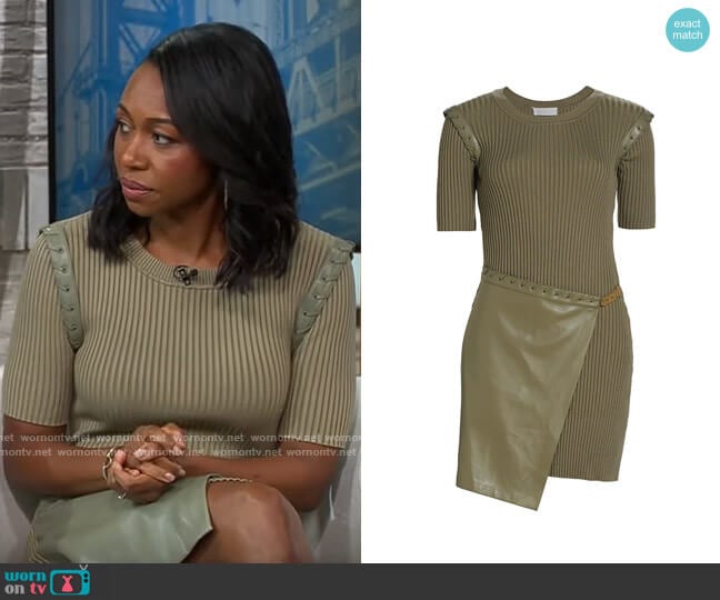 Jonathan Simkhai Gianina Dress worn by Amanda Warren on CBS Mornings