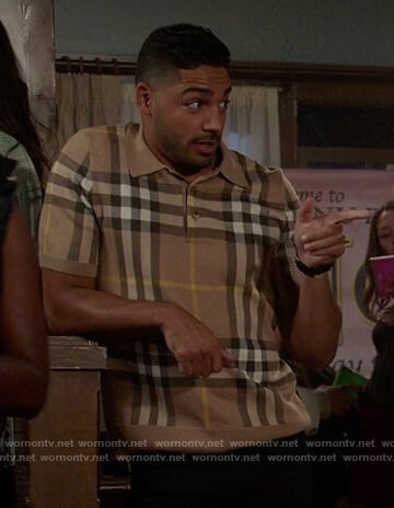 Jordan’s plaid polo on All American