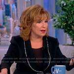 Joy’s black embellished trim blazer on The View