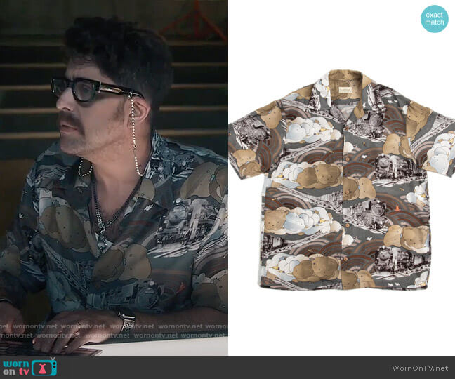 Kapital Tibe-Lympic Train Shirt worn by Harry Keshegian (Adam Goldberg) on The Equalizer