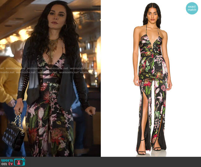 Katie May Never Cross Jumpsuit in Dark Garden worn by Catt Phoenix (Martha Higareda) on Monarch