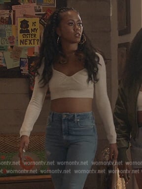Keisha’s sweetheart sweater on All American