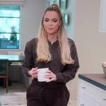 Khloe’s black hoodie and sweatpants on The Kardashians