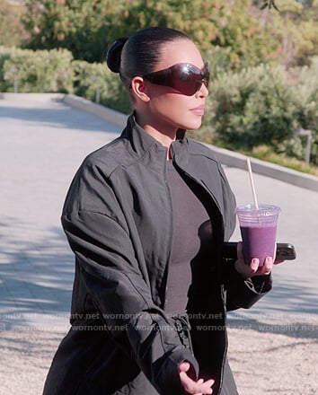 Kim’s black sunglasses on The Kardashians