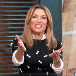 Kit’s black bow embellished short sleeve sweater on Access Hollywood