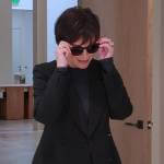 Kris’s Fendi gray catsuit on The Kardashians