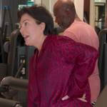 Kris’s pink leopard pajamas on The Kardashians