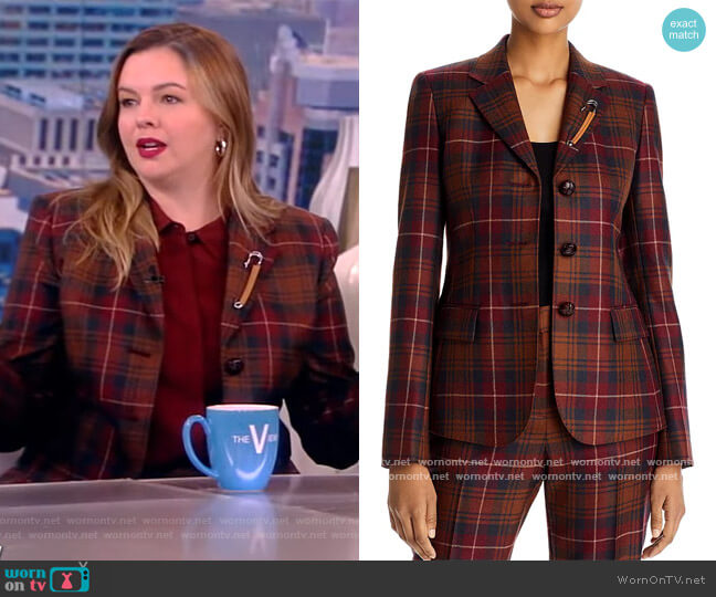 Lafayette 148 Three Button Academy Blazer worn by Amber Tamblyn on The View