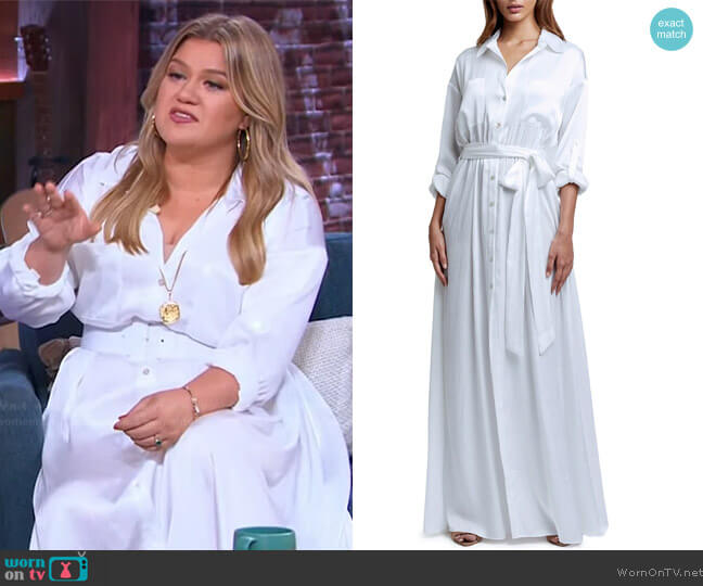 Cammi Long Shirtdress worn by Kelly Clarkson on The Kelly Clarkson Show