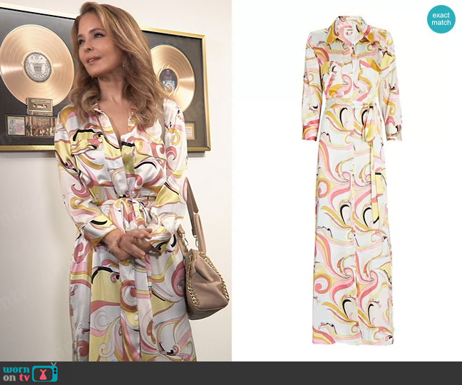 L'Agence Cameron Dress in Powder Blue St Martin worn by Olivia Falconeri (Lisa Lo Cicero) on General Hospital
