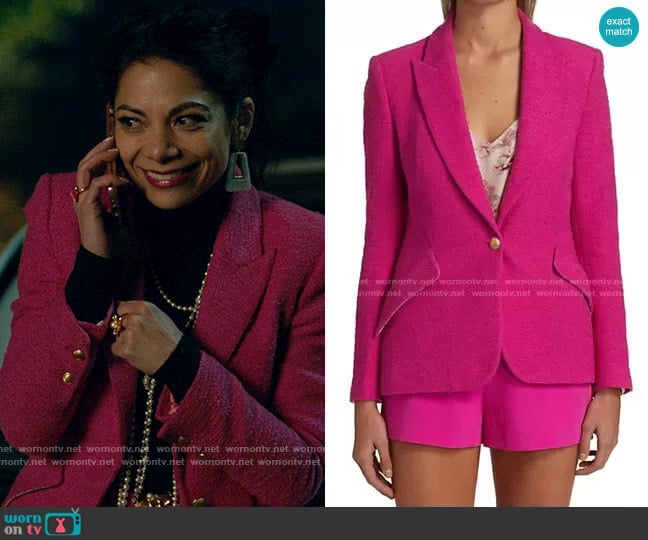 L'Agence Chamberlain Blazer in Rose Violet worn by Nikki Ramos (Ginger Gonzaga) on She-Hulk Attorney at Law