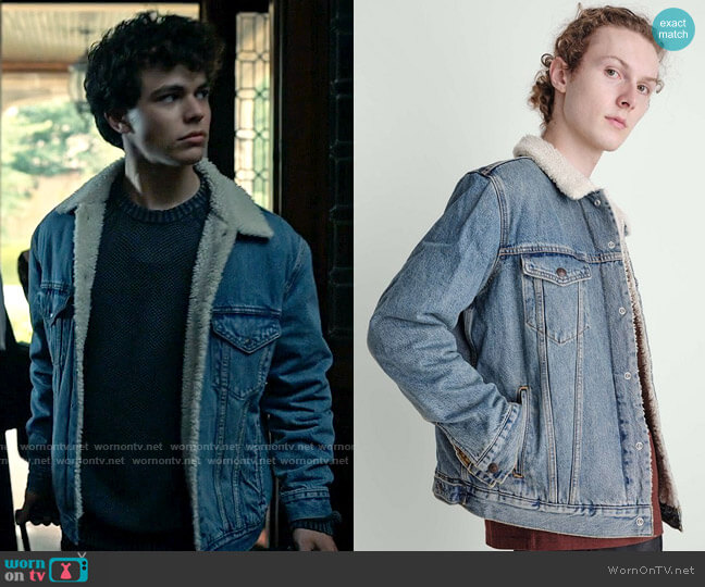 Levis Sherpa Denim Trucker Jacket worn by Jake Wheeler (Zackary Arthur) on Chucky