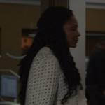 Liz’s leather open grid jacket on The Good Fight