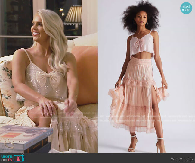 LoveShackFancy Mirella Midi Skirt worn by Madison LeCroy on Southern Charm