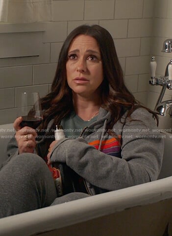 Maddie’s grey striped hooded jacket on 9-1-1