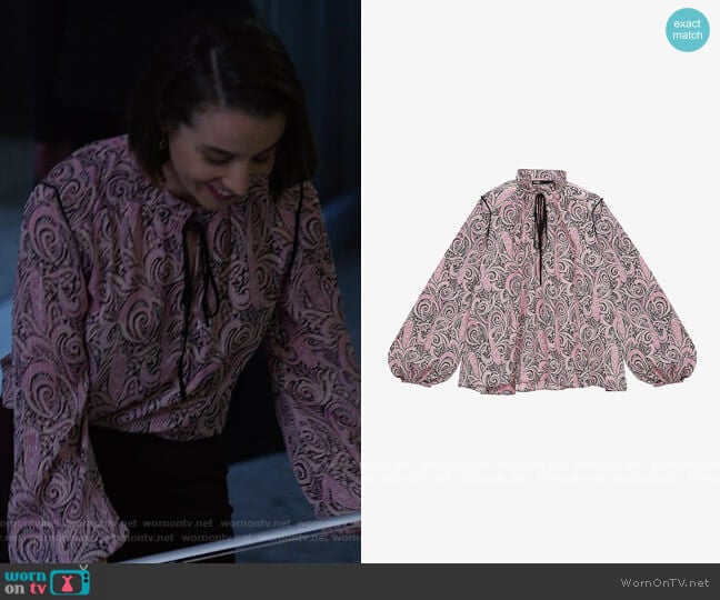 Maje Lapollo abstract-print woven blouse
