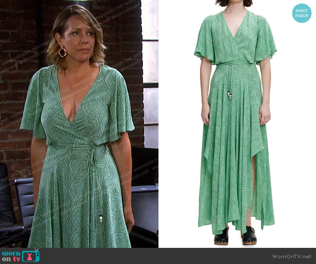 Maje Rimaro Wrap Maxi Dress worn by Nicole Walker (Arianne Zucker) on Days of our Lives