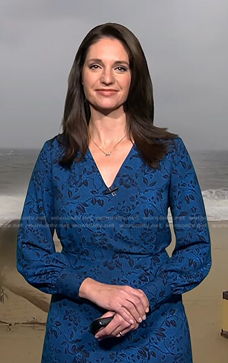 Maria’s blue floral wrap dress on Today