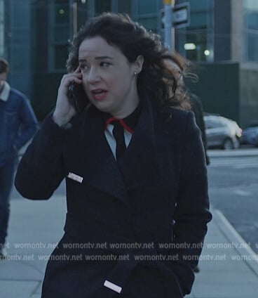 Marissa’s striped coat on The Good Fight