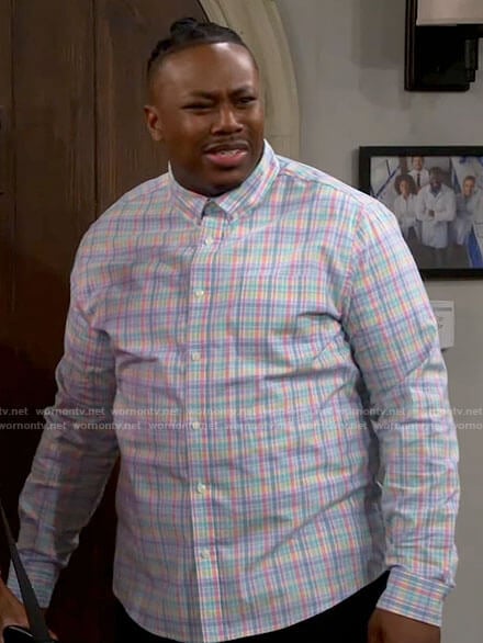 Marty’s plaid shirt on The Neighborhood