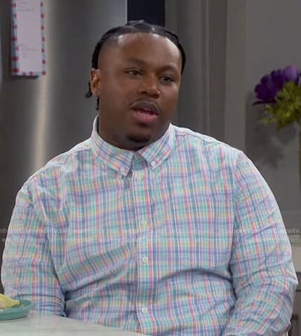 Marty’s plaid shirt on The Neighborhood