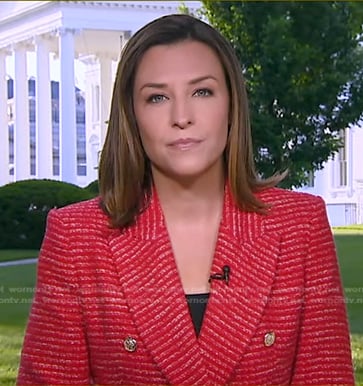 Mary’s red tweed blazer on Good Morning America